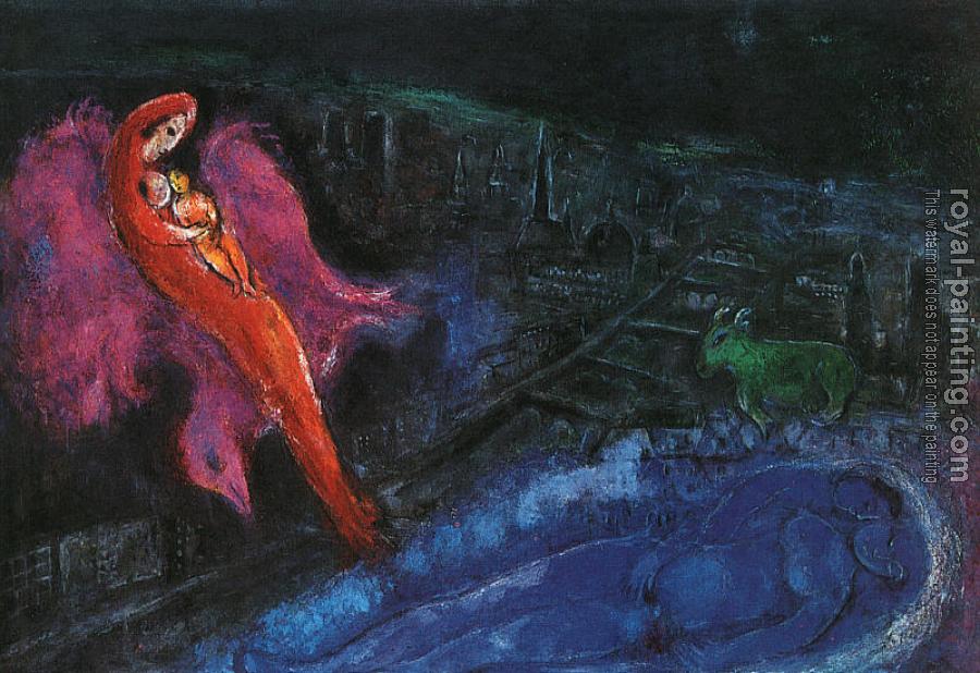 Marc Chagall : Bridges over the Seine
